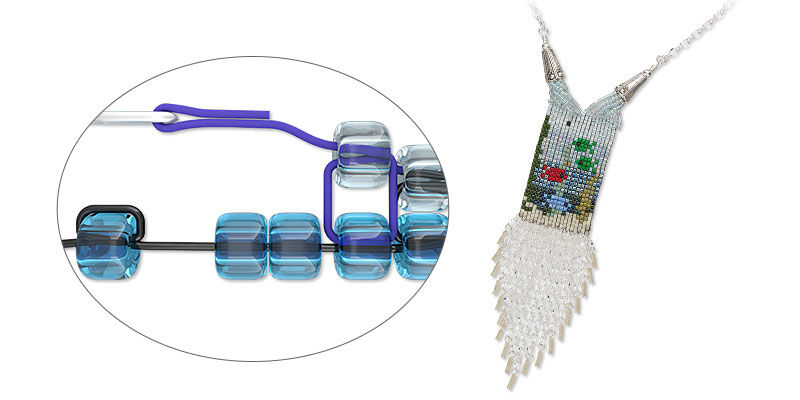 Seed beaded necklace